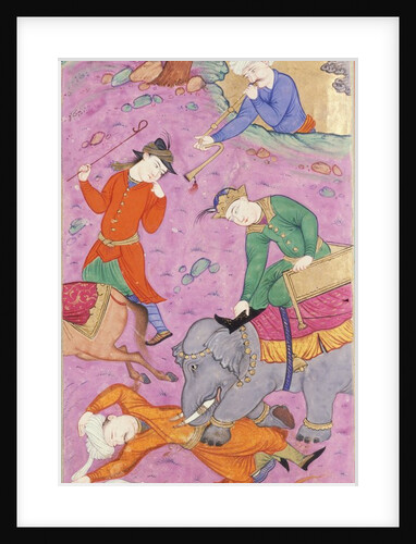 Khusraw Defeats Bahram Chobin, from The Romance of Khusraw and Shirin by Ganjavi Nizami
