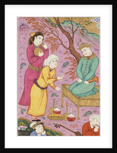 Shapur Reports to Khusraw,  by Ganjavi Nizami. From The Romance of Khusraw and Shirin. Iran, 17th century by Ganjavi Nizami