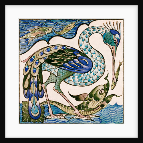 Heron and Dolphin by William Frend De Morgan