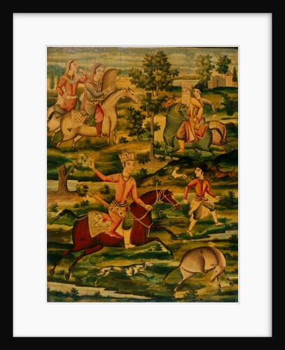 Hunting party. Persia, Qajar dynasty, 19th century by Unknown