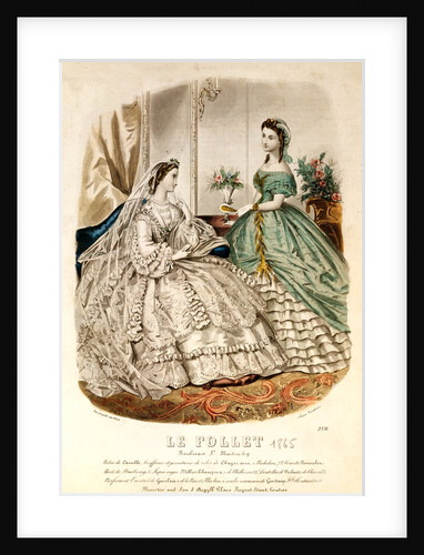Bridal costume. Paris, France, 1865 by Unknown