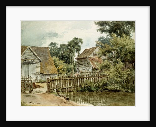 Farmyard with Pool by William Henry Hunt