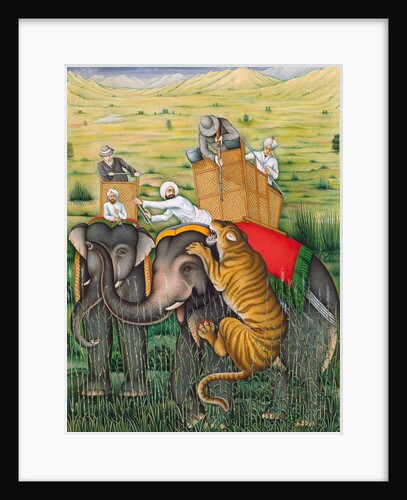 A Tiger Hunt. Punjab, India, 1892 by Unknown