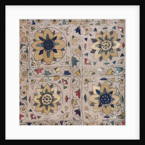 Napkin with flower motif. Punjab, India, 19th century by Unknown