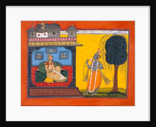 The Tearful Radha. Basohli, Punjab Hills, India, late 17th century by Unknown
