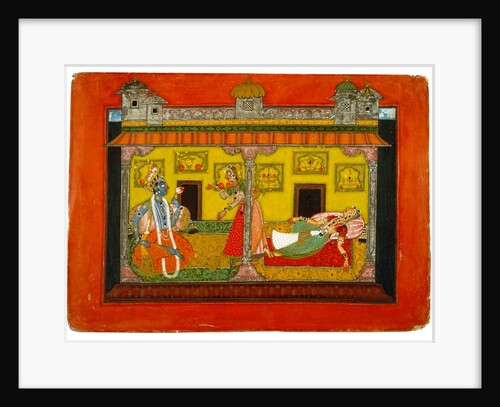 Radha stupified. Basohli, Punjab Hills, India, mid-17th century by Unknown