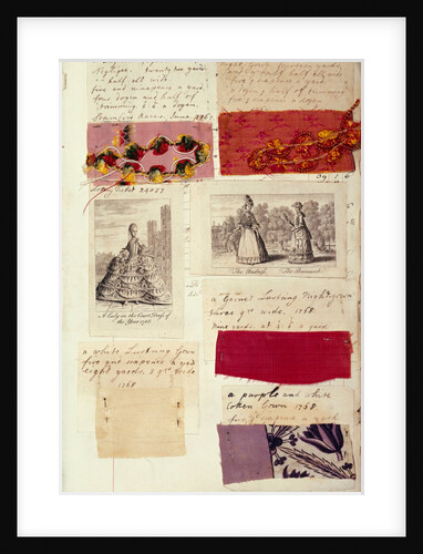Two pages from a textile album by Barbara Johnson