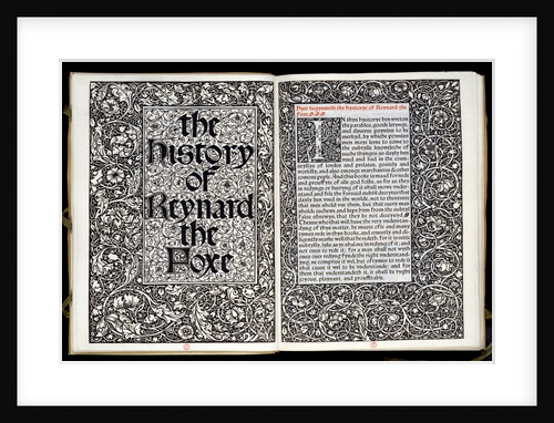Title pages from The History of Reynard The Foxe by William Morris