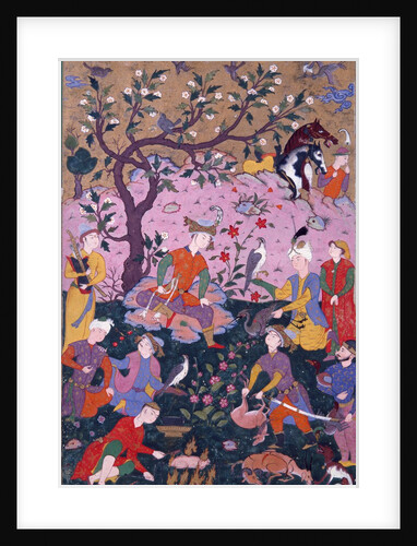 Scene After a Hunt. Persia, late 16th century. by Unknown