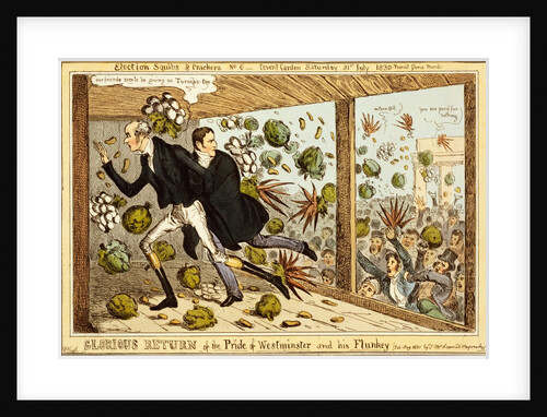Glorious return of the Pride of Westminster and his flunkey. England, 1882 by Unknown