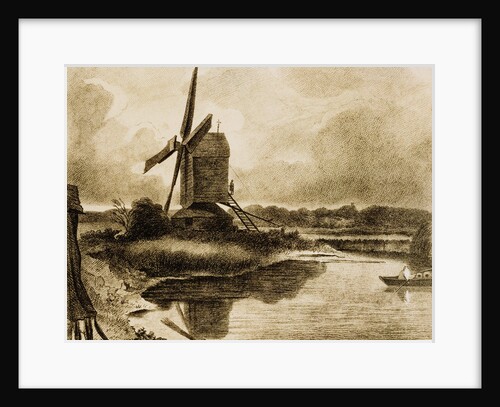 A Mill on the Banks of the River Stour, after John Constable. England, 18th-19th century by Unknown