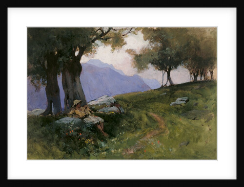 Hillside of Lake Garda by George Petrie