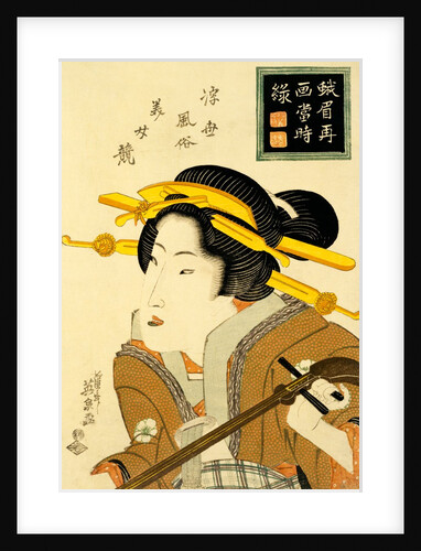 Beauty with beautiful eyebrows by Keisai Eisen