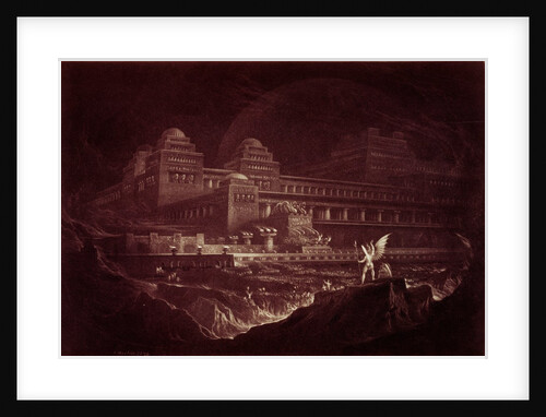 The devils construct Satan's palace, Pandemonium, illustration from Paradise Lost by Anonymous