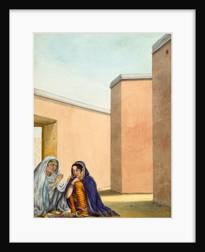 Two ladies in conversation by Unknown
