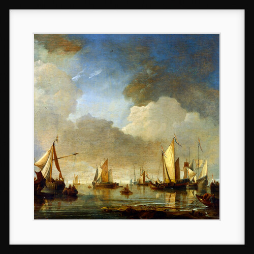 Large Ships and Boats in a Calm by Willem Van de Velde