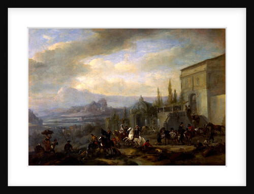 The Departure of a Hawking Party by Philips Wouverman