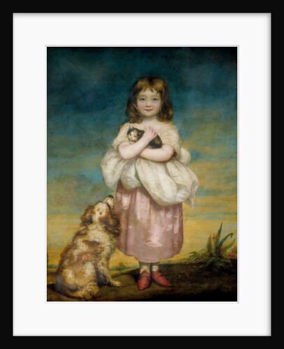 A Little Girl Nursing a Kitten by James Northcote