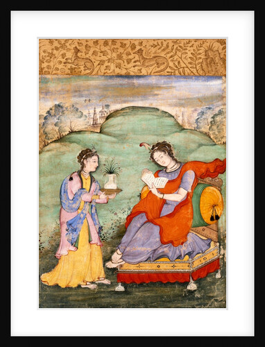 Lady with a companion. India, Mughal period, early 17th century by Unknown