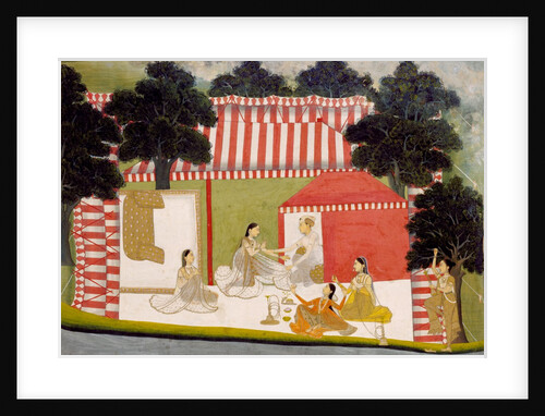 Prince with ladies in camp by Unknown