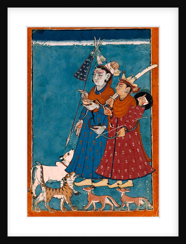 Shiva and the goddess Devi with attendant animals by Unknown