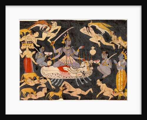 Goddess Kali with attendants and corpses by Unknown