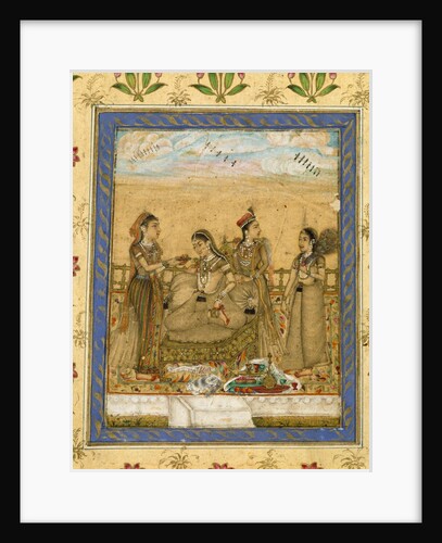 Lady attended by three maids by Anonymous