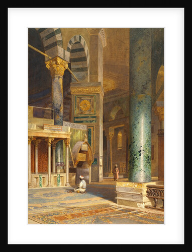Interior of the Dome of the Rock, Holy Land by Carl Friedrich Heinrich Werner