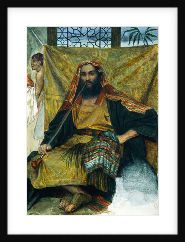 Man in Arab Costume, Seated and Smoking by Alfred Hassam