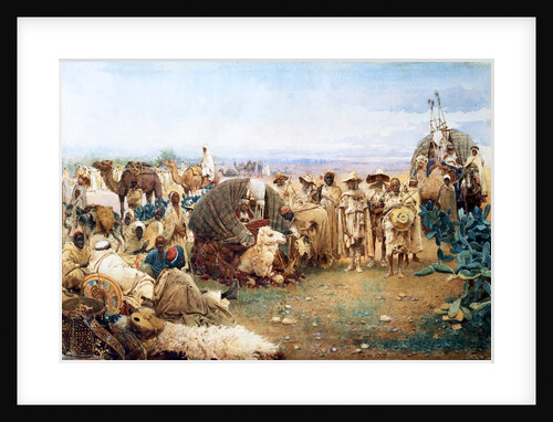 A caravan rests in Kabylie by Gustavo Simoni