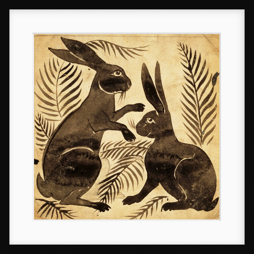 Two Rabbits or Hares by William Frend De Morgan