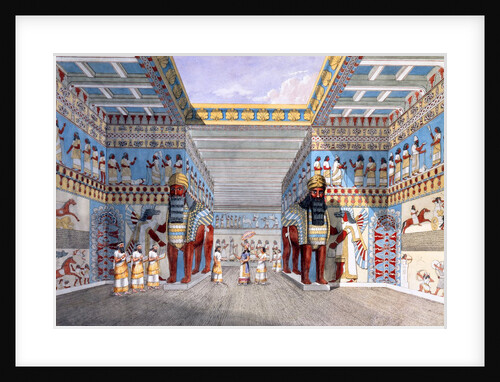 Reconstruction of the Throne Room in the palace of Ashurnasipal II at Nimrud, in Iraq by Austen Henry Layard