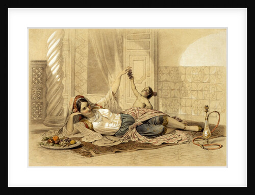 An Odalisque Playing With a Child by Félix Henri Emmanuel Philippoteaux