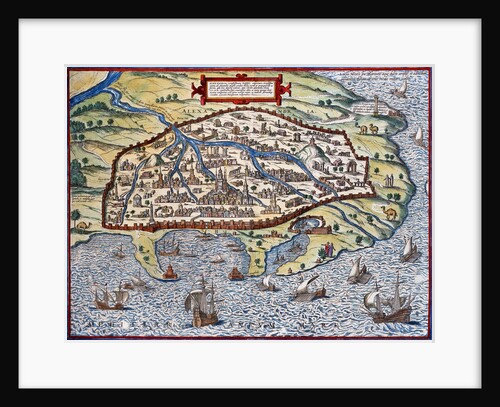 Map of Alexandria by Georg Braun