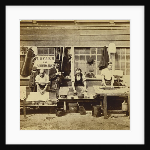 Workers finishing skivers and persians by Geoffrey Bevington