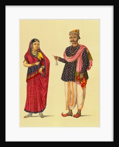 Gujarat couple of Tanjore by Unknown