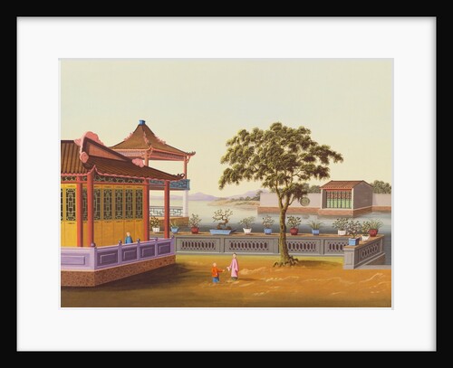 Large garden scene. China, 19th century by Unknown