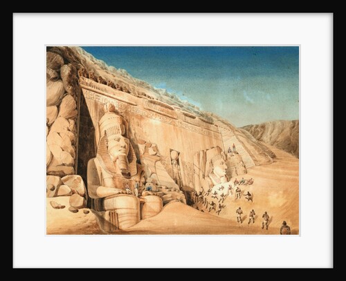 The Great Temple of Ramses II at Abu Simbel by Louis Maurice Adolphe Linant de Bellefonds
