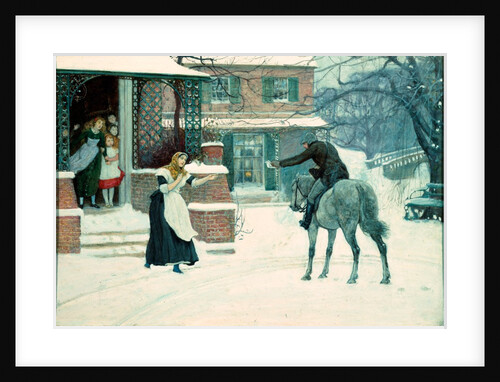 Greeting The Postman by Robert Walker Macbeth