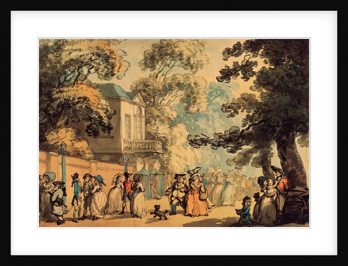 Entrance to the Mall, Spring Gardens by Thomas Rowlandson