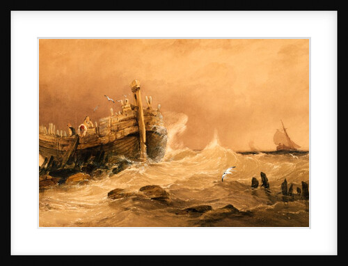 Old Breakwater on the Essex Coast by Charles Bentley