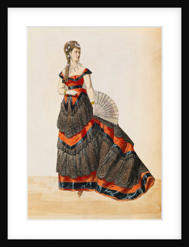 Design for a female costume. Great Britain, 19th century by Anonymous