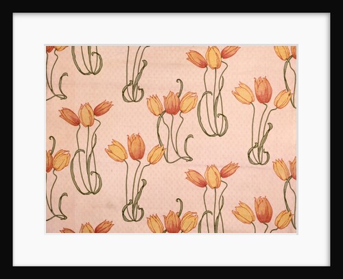 Tulips furnishing fabric by Unknown