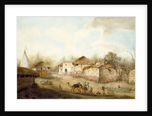 A village scene in the town of Rye Eshur by Unknown