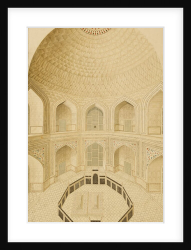 Interior of the tomb chamber of the Taj Mahal by Unknown