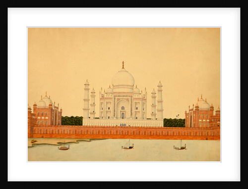 The river face of the Taj Mahal in Agra by Unknown