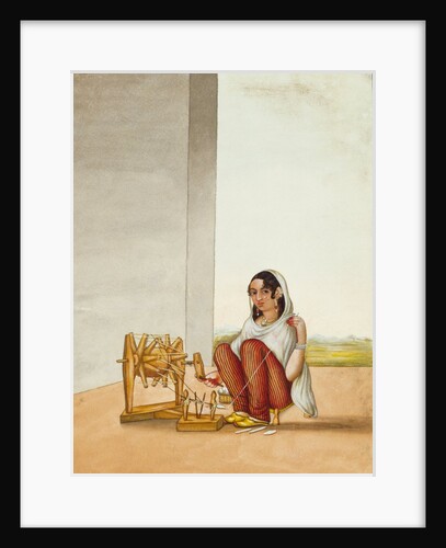 A woman spinning by Unknown