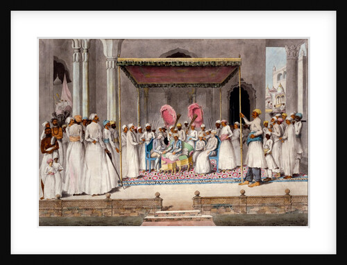 Mubarak-ud-duala in durbar with Sir John D'Oyly at Murshidabad by Unknown