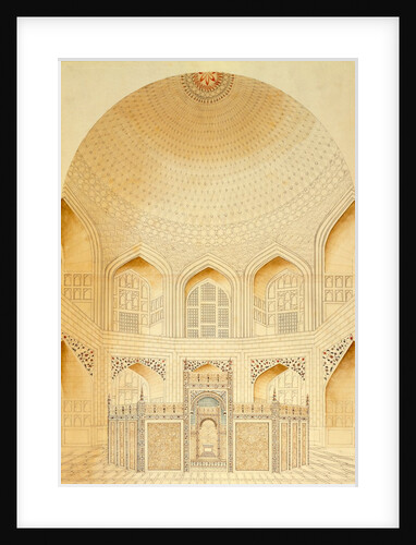 Interior of the Tomb chamber at the Taj Mahal by Unknown