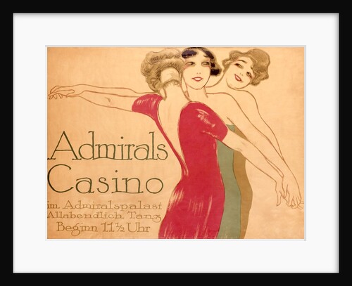 Admirals Casino, poster by Hollerbaum & Schmidt. Germany, 20th century by Hollerbaum & Schmidt